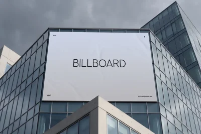 Free Billboard Building Mockup